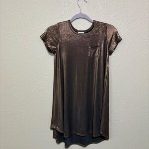Lularoe Girls metallic dress 10